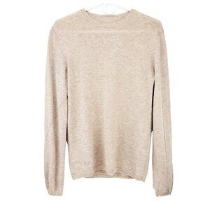 ZADIG & VOLTAIRE Wool & Cashmere Blend Sand Beige Crew Neck Sweater Minimalist S